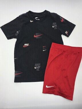 Nike boys' graphic tee and mesh shorts size 7